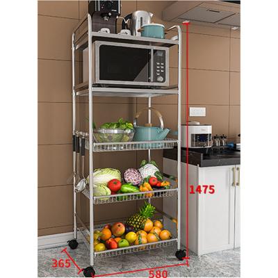 China Bitong Factory Viable Wholesale 5 Layers Rack Shelf Storage Fruit And Vegetable Kitchen for sale