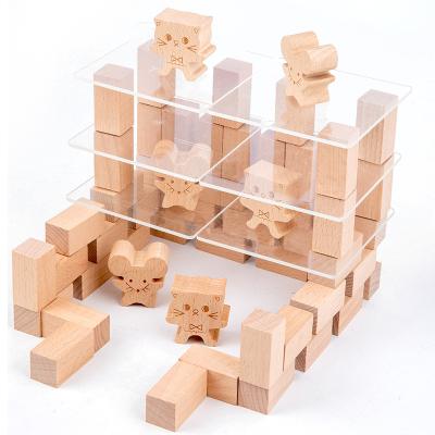 China Factory Eco-friendly Material Sale Educational Toys 2022 Educational Wooden Toys Building Blocks For Baby for sale