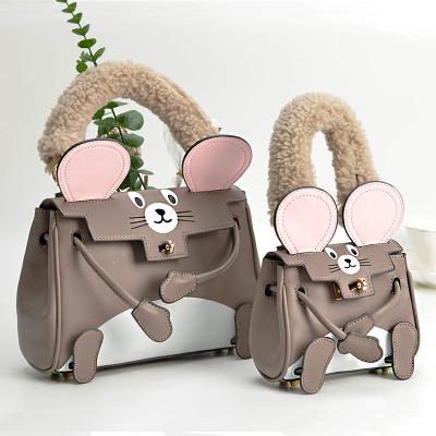 China High Quality INS Cute Lock Kids Handbags Girls Bag Cute Children Portable Bags Shoulder Handbag for sale