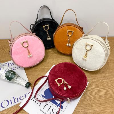 China 2021 New Fashion High Quality Casual Round Shoulder Bag Small Messenger Women's Handbags for sale