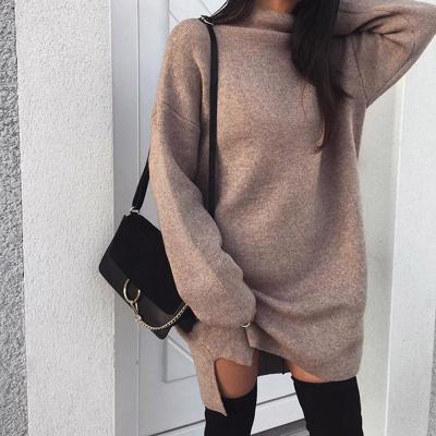 China Anti-wrinkle women's hoodies. winter 2020 plus size loose knit fashionable long hoodies sweater hoodies women clothes for women for sale