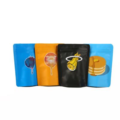 China 3.5g Smell Proof Plastic Recyclable Cookie Edibles Soft Touch Packaging Matte Doypack Mylar Bags for sale