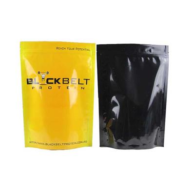 China Custom Ziplock Moisture Proof Bag Nutrition Supplements Stand Up Bag Protein Powder Packaging for sale