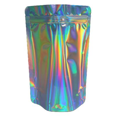 China Recyclable Glossy Hologram Hologram Mylar Bag Ziplock Bag Plastic Manufacturer Packaging for sale