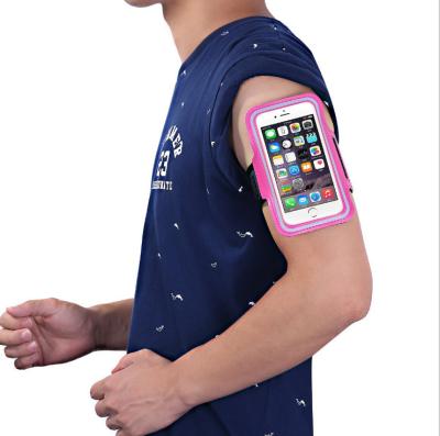 China PVC Water Resistant Cell Phone Armband for Jogging, Cycling, Walking, Workout with Adjustable Band and Zipper Pocket for sale