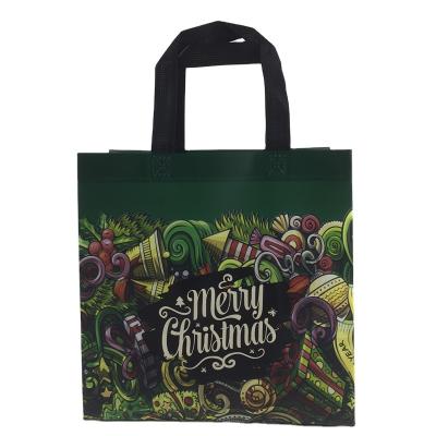 China Recyclable Wholesale Promotional Custom PP Laminated Non Woven Non Woven Shopping Bag Christmas Gift Bag Tote Bag for sale