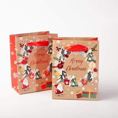 China Garland Design Christmas Disposable Bags For Gift Paper Bag Machine Making Christmas Gift Bag for sale