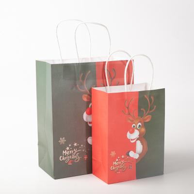 China Wholesale Recyclable Christmas Bags For Gift Nice Design Christmas Gift Bags Small Shape Christmas Packaging Bags for sale