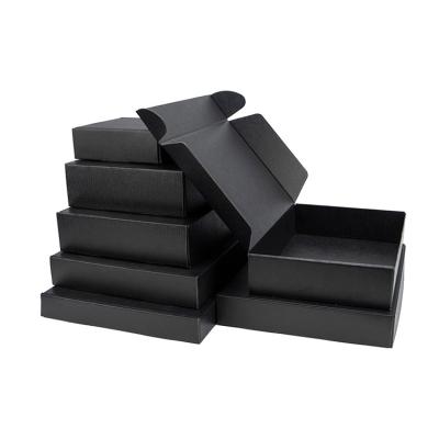 China Custom Black Kraft Packaging Corrugated Paper Cardboard Postal Mailer Shipping Box à venda