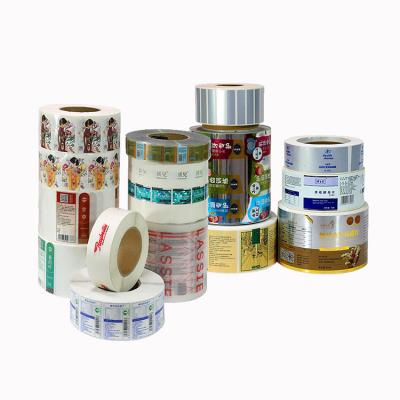 China Custom Bottle Food Wine Foil Adhesive Vinyl Stickers Labels Custom Labels On A Roll Printing Packaging Labels for sale