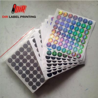 China Security laser anti counterfeit trademark anti tamper holographic chromatic logo mini fruit printing label for sale