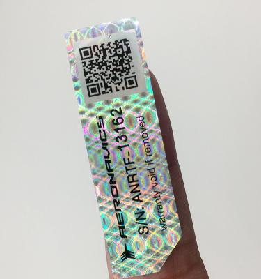 China 2108 anti counterfeiting security custom wholesale hologram authentication barcode sticker for sale