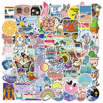 China Cartoon Waterproof Vinyl Cool Vsco Stickers Water Bottle Laptop Car Skateboard Luggage Computer Diy Graffiti Other Girl Sticker for sale