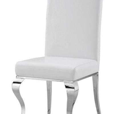 China Adjustable (Height) Velvet Upholstery Dining Chair In Polished Stainless Steel Base For For Dining Room for sale