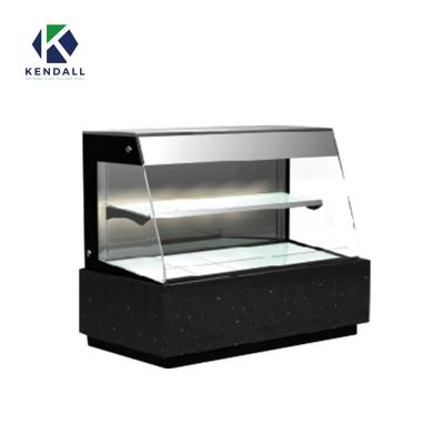 China Double-temperature Commercial Cabinet Frozen Dessert Refrigerator Ice Cream Counter Fridge Display Showcase for sale