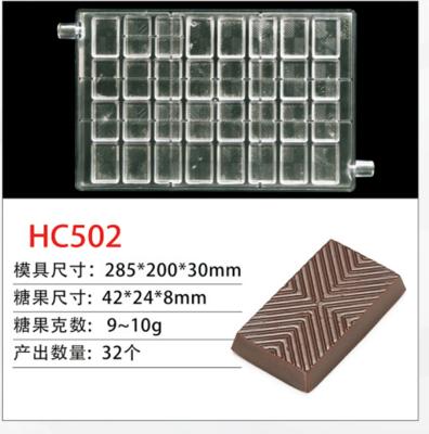 China Special mold for chocolate candy making PC chocolate mold food grade polycarbonate fashion design molds for sale