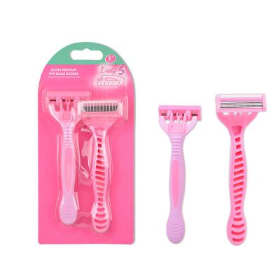 China China Razor Manufacturers Low Price Five Blade Women's Razor Non Slip Handle Facial Shaver Razor for sale