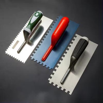 China Toothed Carbon Steell Blade Plaster Trowel for sale