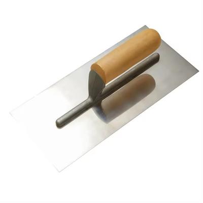 China Wood Handle Stainless Steel Blade Construction Plastering Trowels for sale