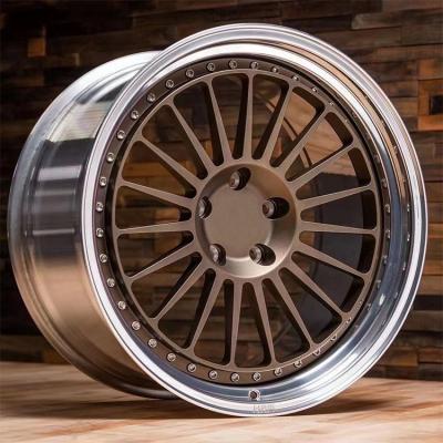 China 19''20''21''22''forged concave wheels For BMW Benz 2piece wheel silvery bronze painting polish for sale