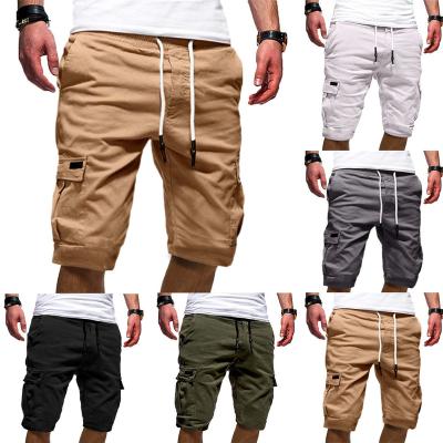 China 2022 Summer New Casual Men's Drawstring Breathable Cargo Short Pants Solid Color QUICK DRY Loose Slim Shorts With Pocket for sale