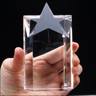 China New Crystal Trophy Crafts Wholesale K9 Custom Europe HBL White Laser Cube Crystal Bottle Trophy For Wedding Souvenirs Gifts for sale