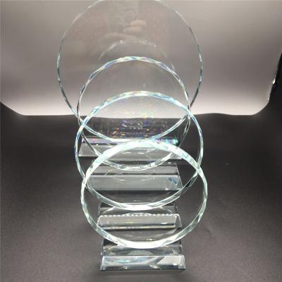 China White K9 Crystal Glass Trophy Personality Custom Crystal Award Trophies transparent octagonal Europe 2021 for sale