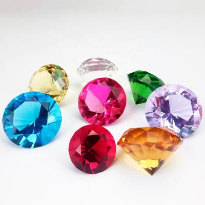 China Wholesale Glass Diamond Paperweight Clear Decorative K9 Crystal Diamonds For Home Decoration and Souvenir from China for sale