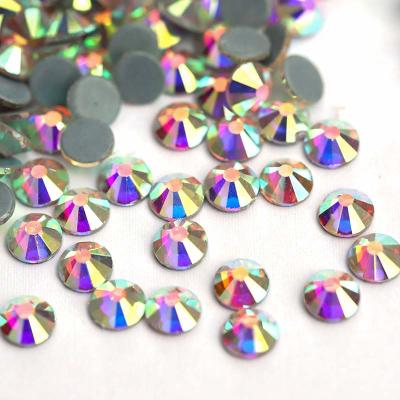 China Pointback Item Wholesale Custom Decoration AB Ss10 Colorful Shiny Rhinestones Hotfix for sale