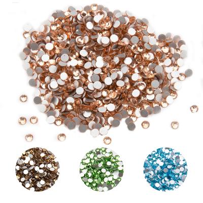 China Wholesale Hot Fix Rhinestone Art 4Mm Crystal Glass Flat Back Non Nail Sale Flatback for sale