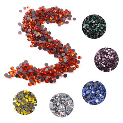 China Factory Direct Sales SS10 SS16 SS20 SS30 3d Nail Crystal Flat Back Glass Stone Dmc Rhinestone Flatback for sale