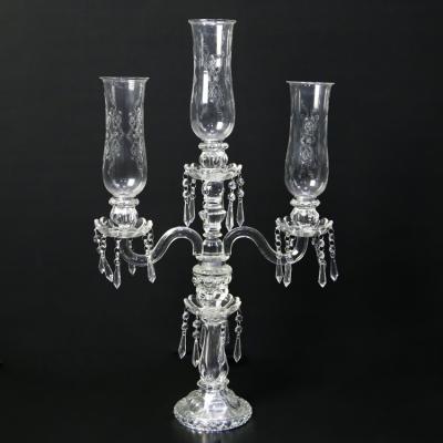 China Wedding /home use centerpiece 3am hurricane crystal candle holder wedding candelabra candelabras for sale