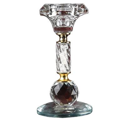 China Hot Sale Wholesale Price Crystal Candle Holder Cheap Decorative From Europe for sale