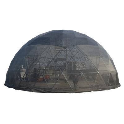 China New designed hot dip galvanized steel tubes greenhouses dome shade tent for growing food and trees for sale