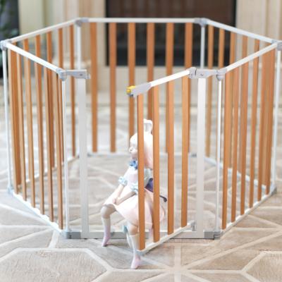 China New modern METAL&wood series baby playpen, luxury baby playpen, high quality baby guardrail for sale