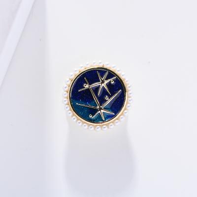 China Han's Edition magnet stone creative dress not punched accessories enamel star magnet empty brooch pin for sale