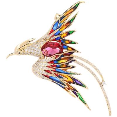 China New Han Edition Jewelry Metal Copper Alloy Fashion Animal Jewelry Women Korean CZ Zircon Dragonfly Brooch Pin for sale