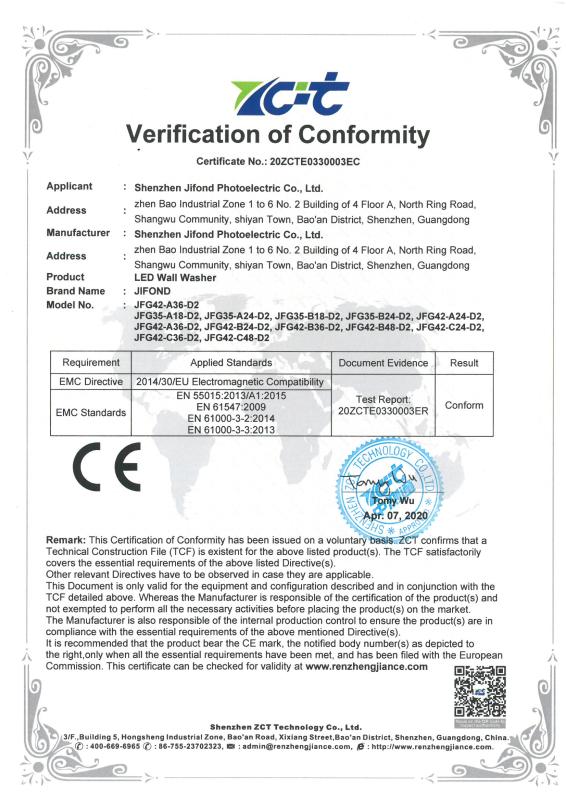 CE - Shenzhen Jifond Photoelectric Co., Ltd.