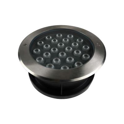 China Hot Selling Dc24V Stainless Steel Single Color Outdoor Constantly Bright 304 24W Parking Lot Outdoor Garden Led Underground Lights for sale