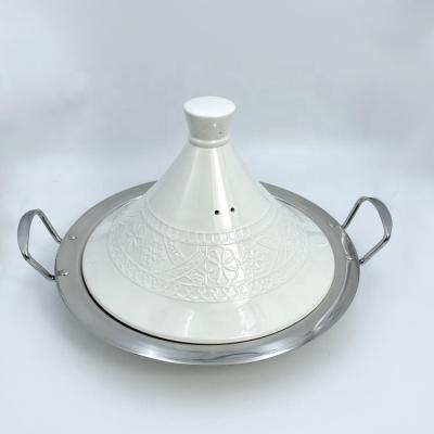 China Sustainable Wholesale Chine Factory 26cm 28cm 32cm 34cm 38cm Inox Tajine Induction Morrocain Tajin for sale