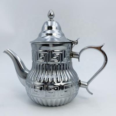 China Sustainable Oriental Arabic Inox Coffee Pot Stainless Steel Teapots to Boil Water 2024 Ramada Teapot With Glass for sale