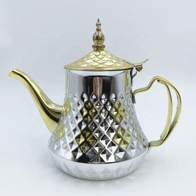 China Sustainable Home Hotel Resto Picnic Teapot Arabic Style Turkish Tea Coffee Set Tea Pot Stainless Steel Moroccan Glass Tea Set for sale