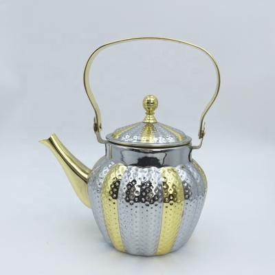 China Sustainable Arabic Tea Kettle 0.8L 1.2L 1.6L 2.0L Dishwasher Safe Stainless Steel Teapot Induction Silver Gold Water Boil Kettle for sale