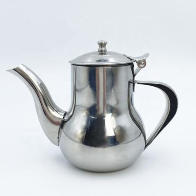 China Sustainable Stainless Steel Oil Pot 0.3L 0.6L Tea Pot Coffee Maker Capsule Bottom Induction Metal Mini Teapot for 1 or 2 Person for sale