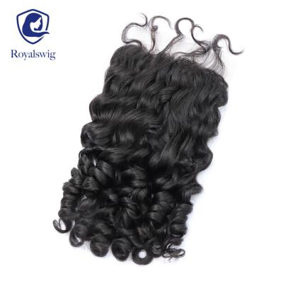 China 5x5 Virgin Peruvian Closure, Virgin Remy Human Hair Deep Wave Three Piece Lace Bundles With Lace Front Closure, Water Wave Closure for sale