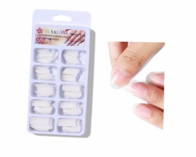 China Wholesale Cheap DIY Nail Art Nail Modeling Practice Plastic Nail Patch 100 Pieces French Artificial Nail for sale