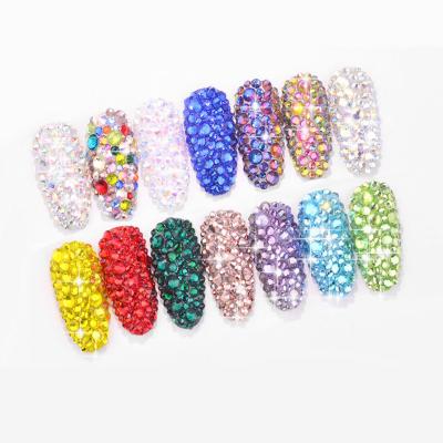 China 3d Nail Art DIY Decoration Multi Shape Mixed Crystal Nail Rhinestones Set For Rhinestone Nail Art Cell Phone Clothes Shoes 6 Colors Nail Art Jewelry for sale