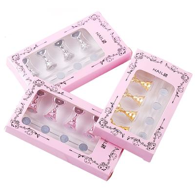 China Durable Magnetic Nail Art Practice Stands Training Fingernail Acrylic Displays Color Box Set Nail Holder For Painting Nails for sale