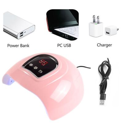 China Nail Gel Curing Hot Selling 54W Nail Gel Curing 30S 60S 90S USB Nail Dryer LED UV Nail Lamp for sale