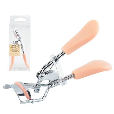 China Wholesale Female Eyelash Makeup Tools Non-specific Simple Stainless Steel Operation Eyelash Orange Eyelash Curler for sale